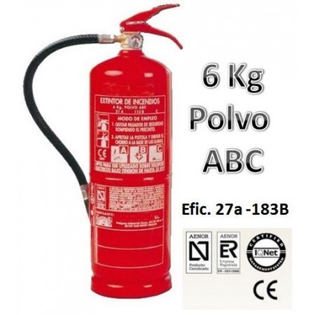 EXTINTOR POLVO ABC (6KG) EFICACIA 27A-183B