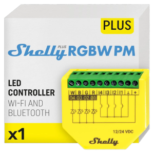     Shelly Controlador RGBW para tiras LED WiFi 2.4 GHz IEEE802.11 b/g/n / Bluetooth