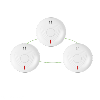 3 detectores de humo autónomo interconectado Permite conectar varios detectores por RF