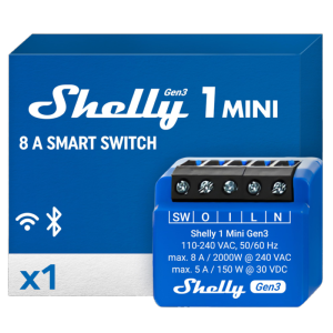     Shelly 1 Mini Gen3 WiFi 2.4 GHz IEEE802.11 b/g/n / Bluetooth