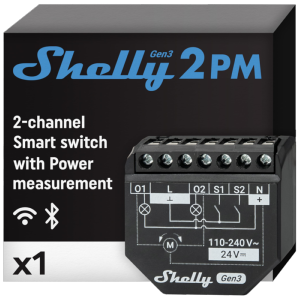     Shelly 2PM Gen3 WiFi 2.4 GHz IEEE802.11 b/g/n / Bluetooth