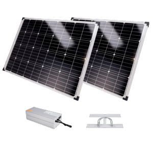     Sistema de alimentación autónoma para CCTV 2x Panel solar de 150W