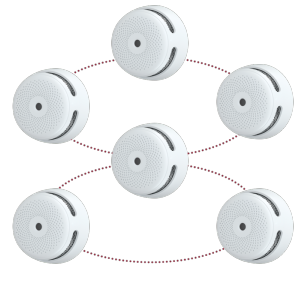 Pack de 6 mini detector de humo autónomo X-Sense Permite conectar 24 detectores por RF 868MHz