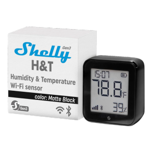     Shelly H&T Gen 3 Negro Mate WiFi 2.4 GHz IEEE802.11 b/g/n / Bluetooth