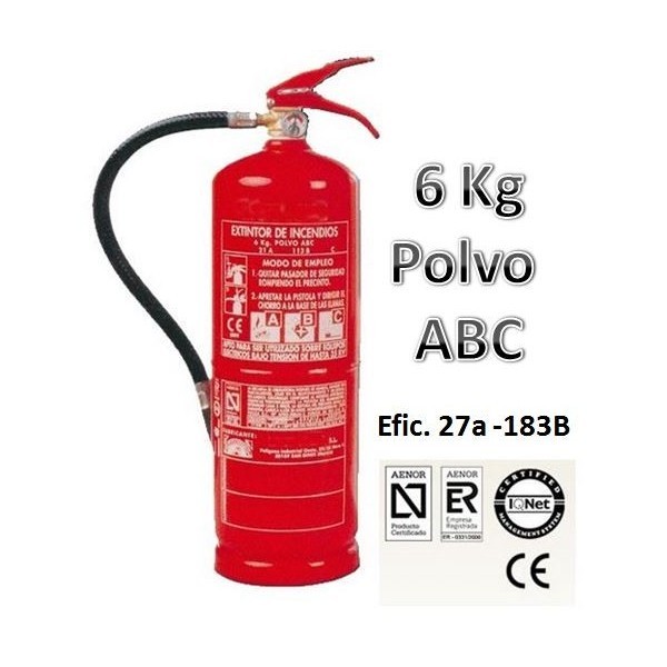 EXTINTOR POLVO ABC (6KG) EFICACIA 27A-183B