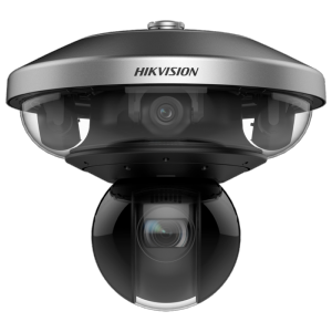 Hikvision cámara PTZ IP doble lente SOLUTIONS Panorámica 4x4Mpx + PTZ 4Mpx