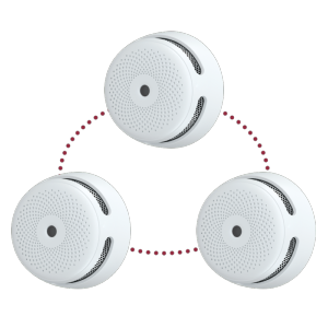 Pack de 3 mini detector de humo autónomo X-Sense Permite conectar 24 detectores por RF 868MHz