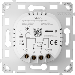   Relé para interruptor de luz de cruce vertical Inalámbrico 868 MHz Jeweller